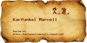 Karfunkel Marcell névjegykártya