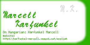 marcell karfunkel business card